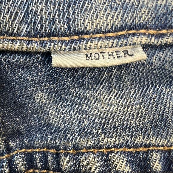 Mother The Patch Pocket Hustler Crop Jean Button Fly Half Raw Hem Size 25 - Picture 11 of 16